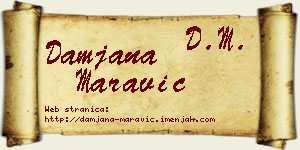 Damjana Maravić vizit kartica